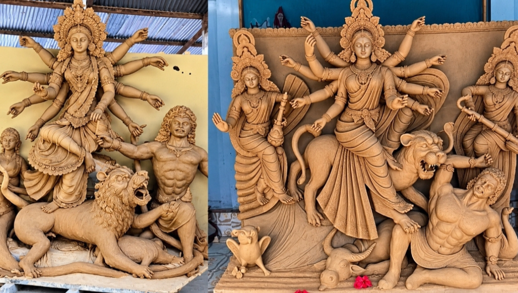 জুড়ীতে দুর্গাপূজা ঘিরে ব্যস্ততা, ৭৭ মণ্ডপে চলছে শেষ প্রস্তুতি
